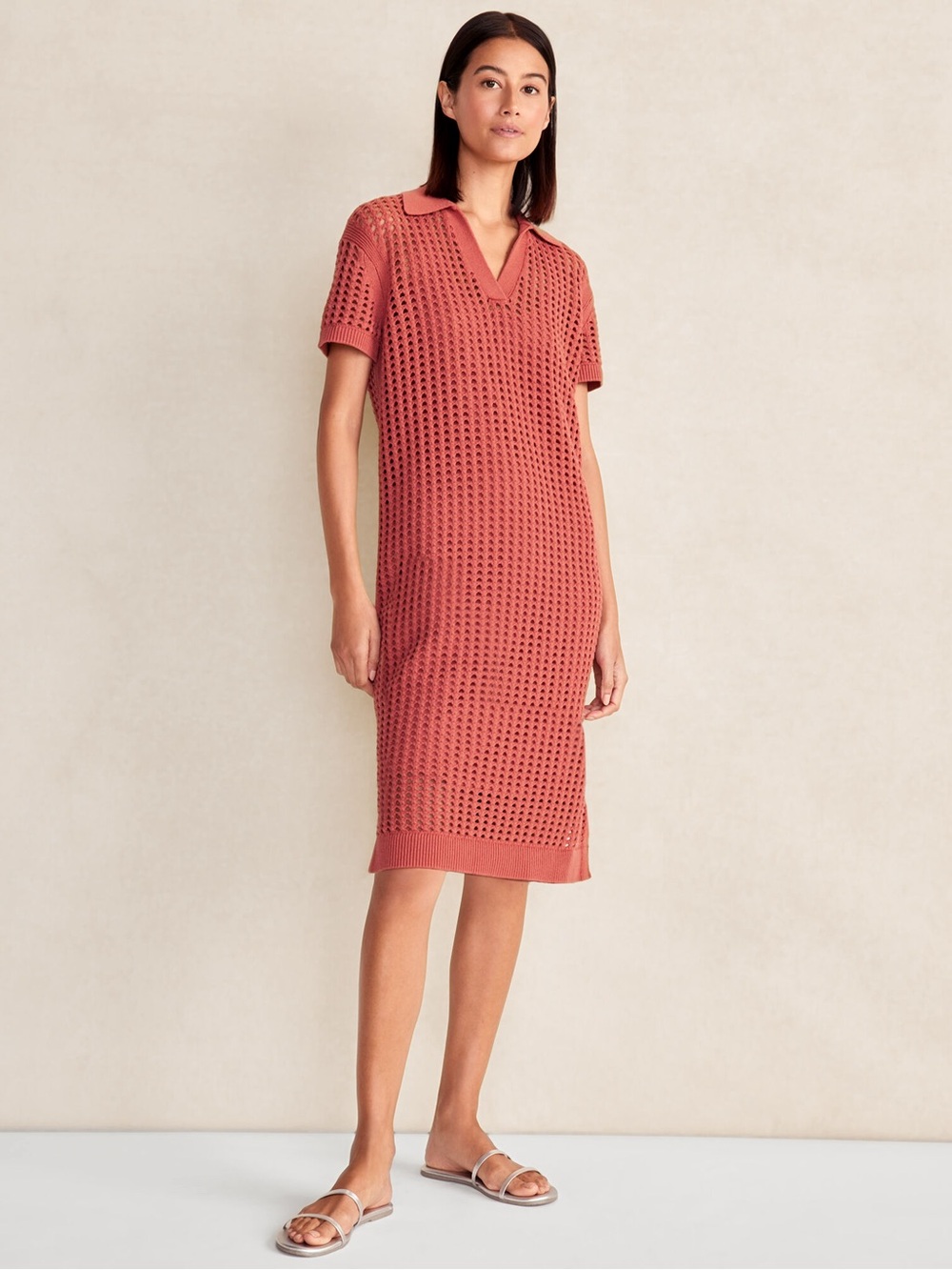Haven Well Within | Organic Cotton Open Stitch Dress | Size L